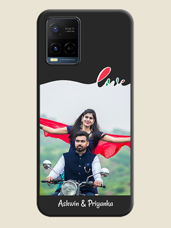 Custom Fall in Love Pattern with Picture on Photo on Space Black Soft Matte Mobile Case - Vivo Y21
