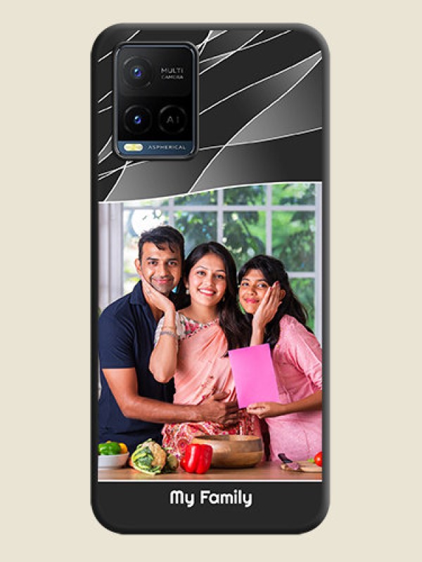 Custom Mixed Wave Lines on Photo on Space Black Soft Matte Mobile Cover - Vivo Y21