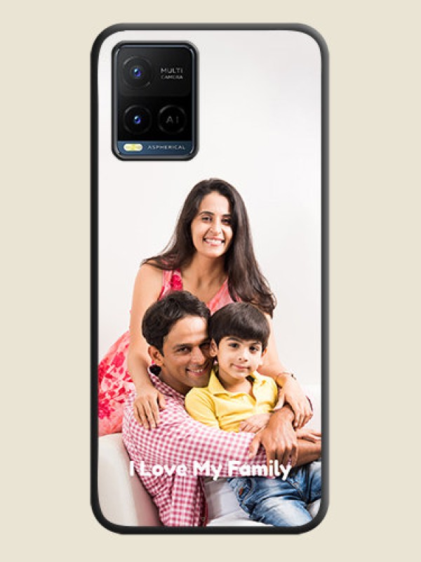 Custom Full Single Pic Upload With Text On Space Black Personalized Soft Matte Phone Covers -Vivo Y21