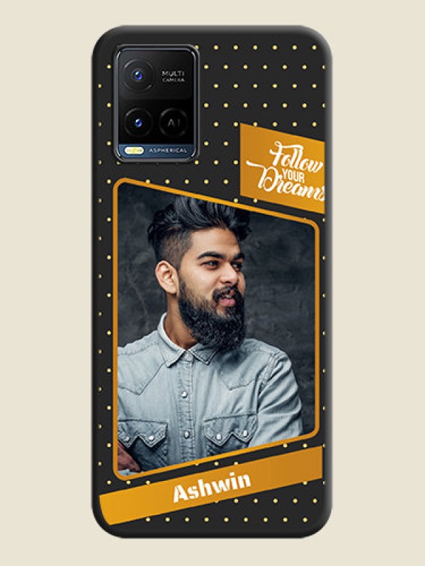 Custom Follow Your Dreams with White Dots on Space Black Custom Soft Matte Phone Cases - Vivo Y21G
