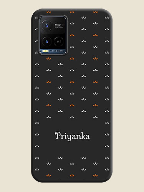 Custom Simple Pattern With Custom Text On Space Black Personalized Soft Matte Phone Covers -Vivo Y21G