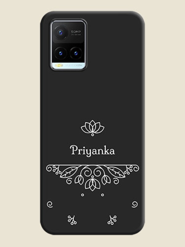 Custom Lotus Garden Custom Text On Space Black Personalized Soft Matte Phone Covers -Vivo Y21T