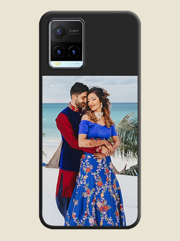 Custom Image Upload With Space Black Color On Custom Soft Matte Mobile Back Cover - Vivo Y21T