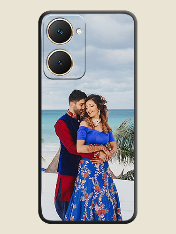 Custom Full Single Pic Upload On Space Black Custom Soft Matte Mobile Back Cover - Vivo Y28e 5G