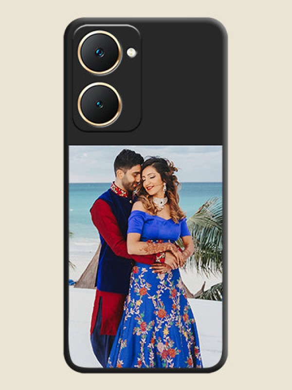 Custom Image Upload With Space Black Color On Custom Soft Matte Mobile Back Cover - Vivo Y28E 5G