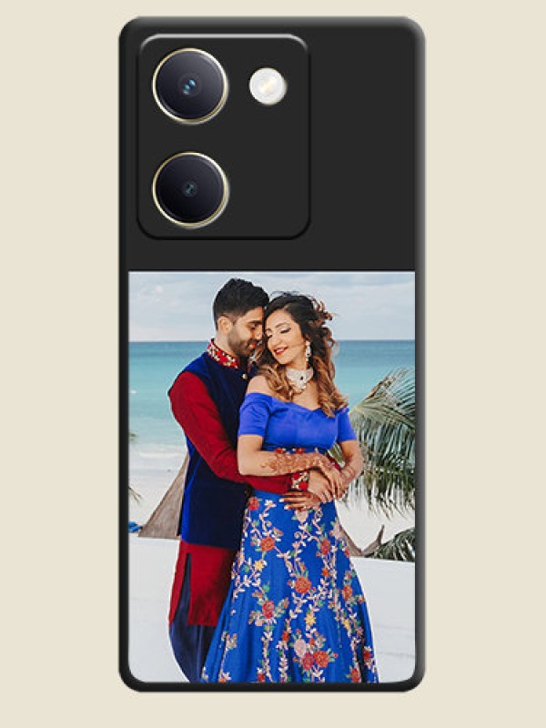 Custom Image Upload With Space Black Color On Custom Soft Matte Mobile Back Cover - Vivo Y300 Plus 5G
