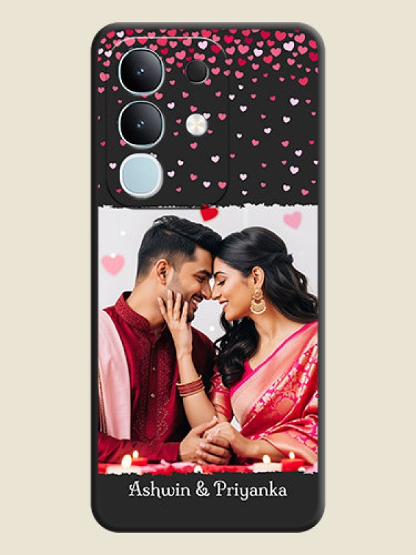 Custom Fall in Love with Your Partner on Photo On Space Black Custom Soft Matte Mobile Back Cover - Vivo Y31 Pro 5G
