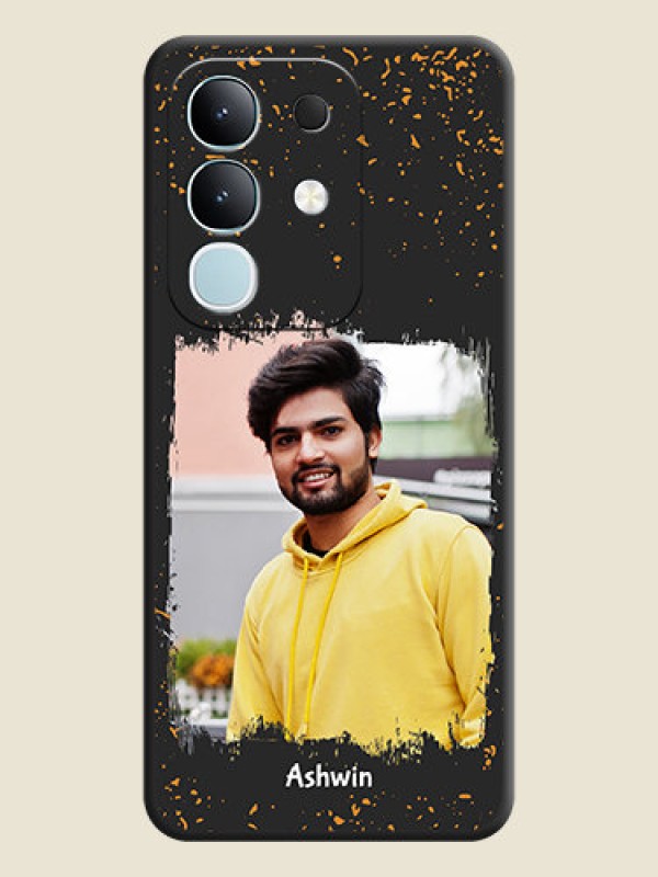 Custom Spray Free Design on Photo On Space Black Custom Soft Matte Mobile Back Cover - Vivo Y31 Pro 5G
