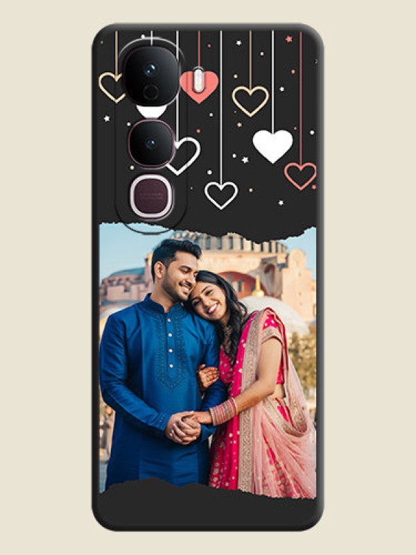 Custom Love Hangings with Splash Wave Picture On Space Black Custom Soft Matte Mobile Back Cover - Vivo Y400 Pro 5G