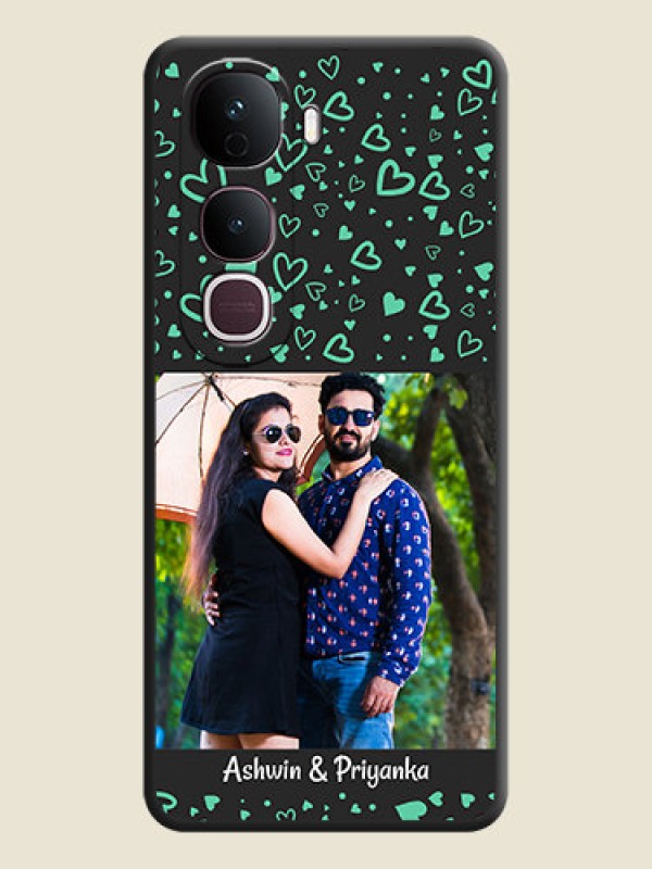 Custom Sea Green Indefinite Love Pattern on Photo On Space Black Custom Soft Matte Mobile Back Cover - Vivo Y400 Pro 5G