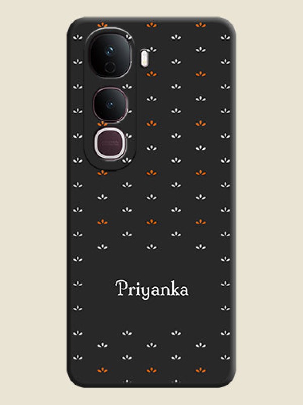 Custom Simple Pattern With Custom Text On Space Black Custom Soft Matte Mobile Back Cover - Vivo Y400 Pro 5G