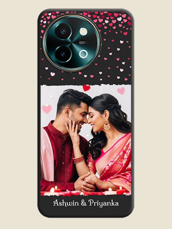 Custom Fall in Love with Your Partner on Photo On Space Black Custom Soft Matte Mobile Back Cover - Vivo Y58 5G