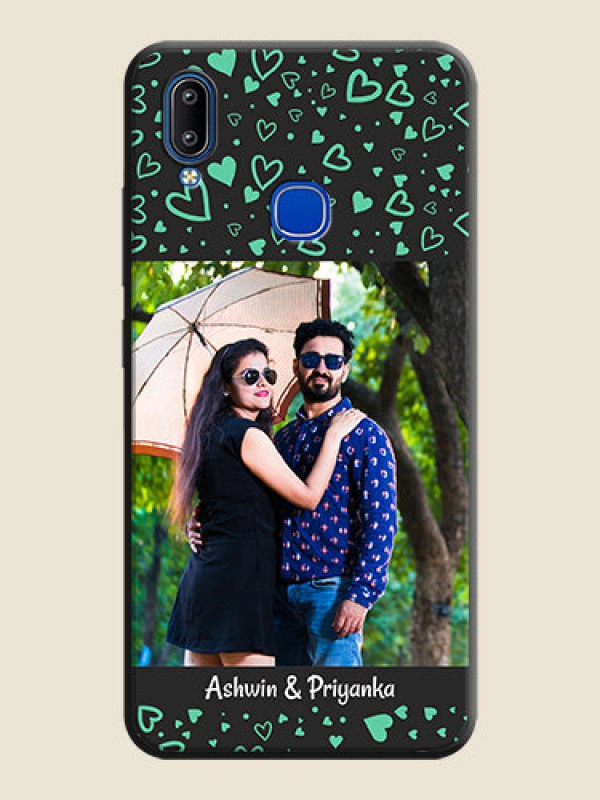 Custom Sea Green Indefinite Love Pattern - Photo on Space Black Soft Matte Mobile Cover - Vivo Y91