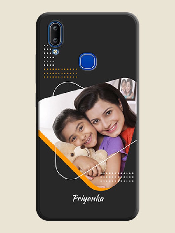 Custom Yellow Triangle - Photo on Space Black Soft Matte Phone Cover - Vivo Y91