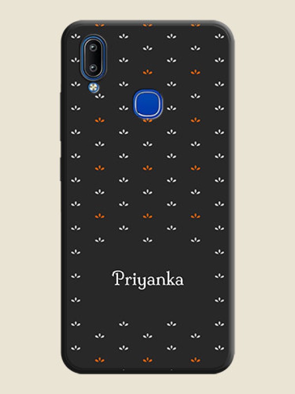 Custom Simple Pattern With Custom Text On Space Black Personalized Soft Matte Phone Covers -Vivo Y91
