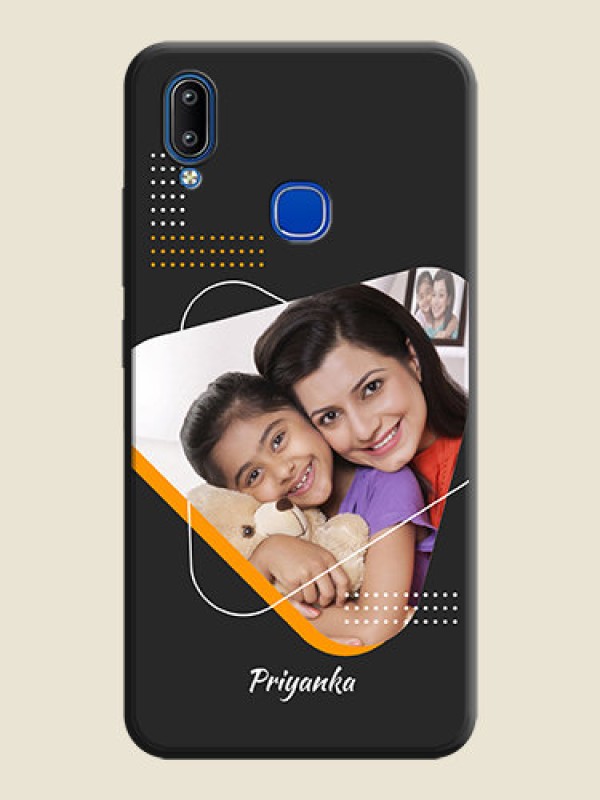 Custom Yellow Triangle - Photo on Space Black Soft Matte Phone Cover - Vivo Y93