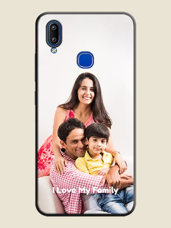 Custom Full Single Pic Upload With Text On Space Black Personalized Soft Matte Phone Covers -Vivo Y93