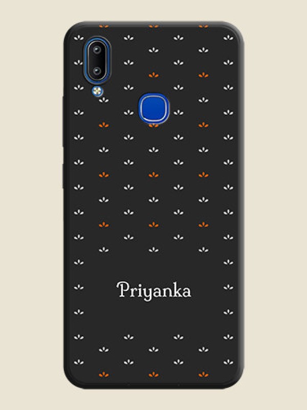 Custom Simple Pattern With Custom Text On Space Black Personalized Soft Matte Phone Covers -Vivo Y93