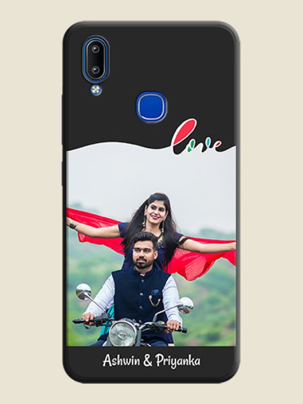 Custom Fall in Love Pattern with Picture - Photo on Space Black Soft Matte Mobile Case - Vivo Y95