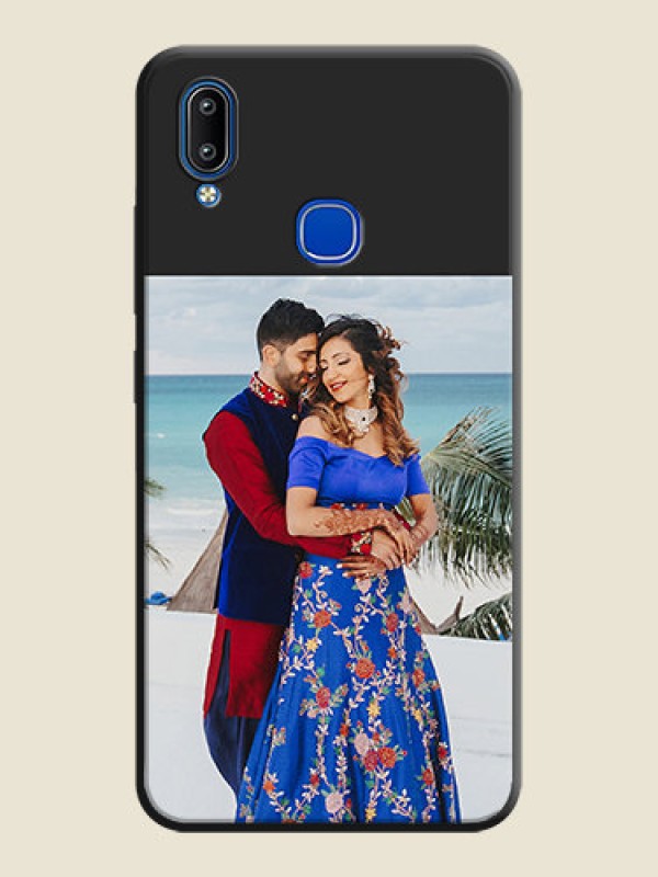Custom Image Upload With Space Black Color On Custom Soft Matte Mobile Back Cover - Vivo Y95