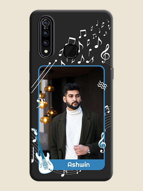 Custom Musical Theme Design with Text - Photo on Space Black Soft Matte Mobile Case - Vivo Z1 Pro