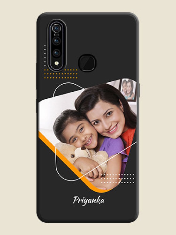 Custom Yellow Triangle - Photo on Space Black Soft Matte Phone Cover - Vivo Z1 Pro