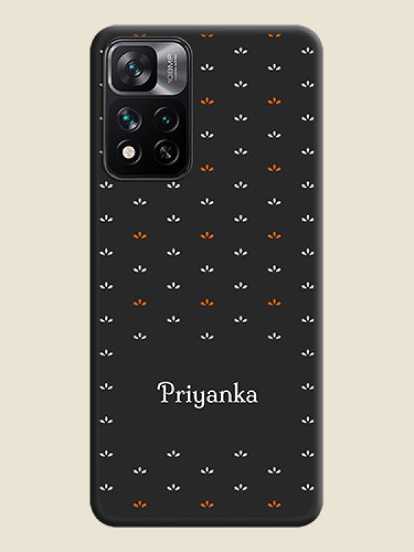 Custom Simple Pattern With Custom Text On Space Black Personalized Soft Matte Phone Covers -Xiaomi 11I 5G