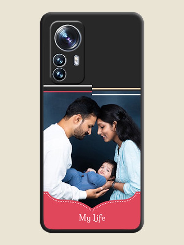 Custom Classic Plain Design with Name on Photo on Space Black Soft Matte Phone Cover - Xiaomi 12 Pro 5G