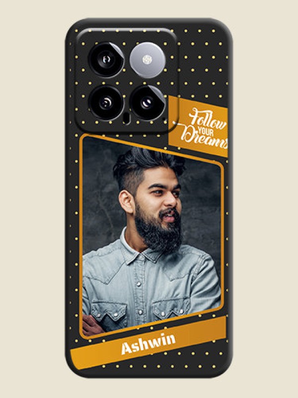 Custom Follow Your Dreams with White Dots on Space Black Custom Soft Matte Phone Cases - Xiaomi 14 5G