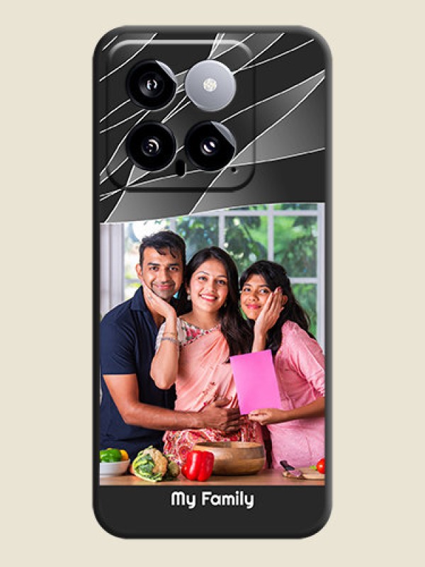 Custom Mixed Wave Lines - Photo on Space Black Soft Matte Mobile Cover - Xiaomi 14 5G