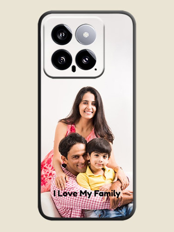 Custom Full Single Pic Upload With Text On Space Black Personalized Soft Matte Phone Covers - Xiaomi 14 5G