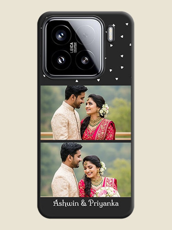 Custom Miniature Love Symbols with Name On Space Black Custom Soft Matte Mobile Back Cover - Xiaomi 15 5G