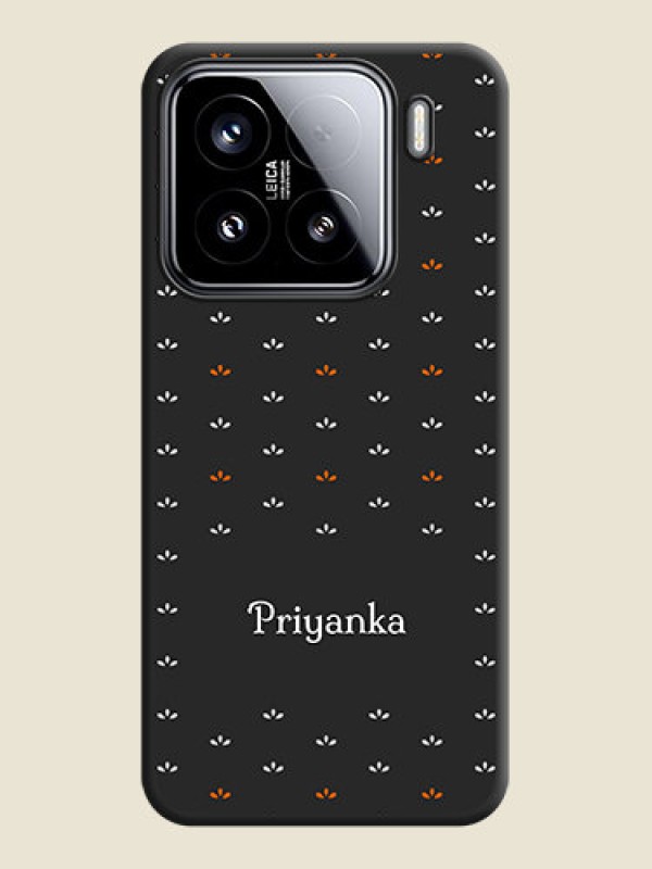 Custom Simple Pattern With Custom Text On Space Black Custom Soft Matte Mobile Back Cover - Xiaomi 15 5G