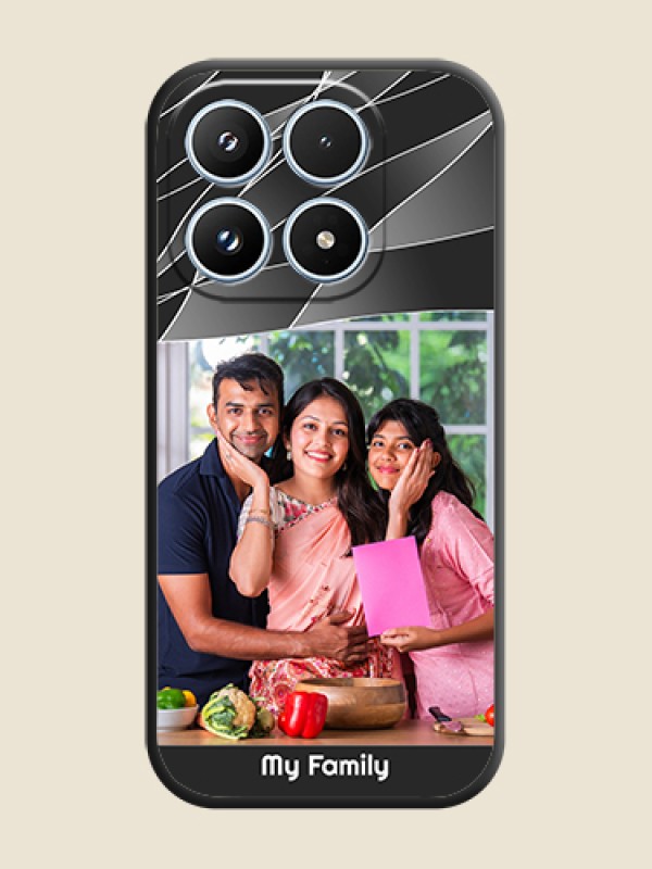 Custom Mixed Wave Lines on Photo On Space Black Custom Soft Matte Mobile Back Cover - Xiaomi 17 5G