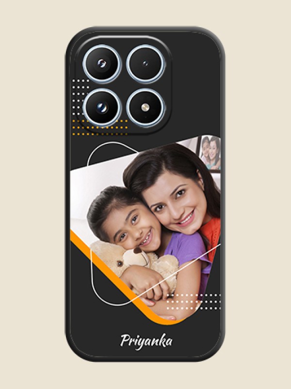 Custom Yellow Triangle on Photo On Space Black Custom Soft Matte Mobile Back Cover - Xiaomi 17 5G