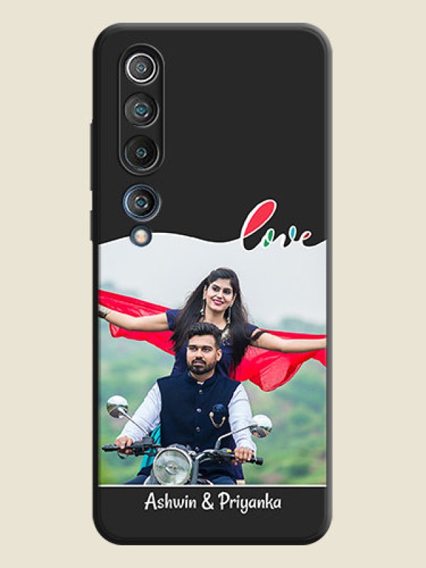 Custom Fall in Love Pattern with Picture - Photo on Space Black Soft Matte Mobile Case - Mi 10 5G