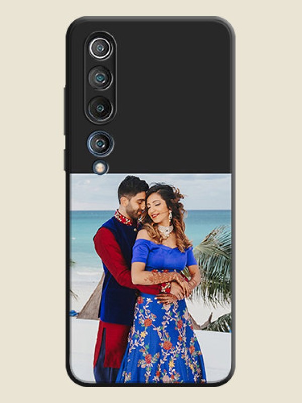 Custom Image Upload With Space Black Color On Custom Soft Matte Mobile Back Cover - Xiaomi Mi 10 5G