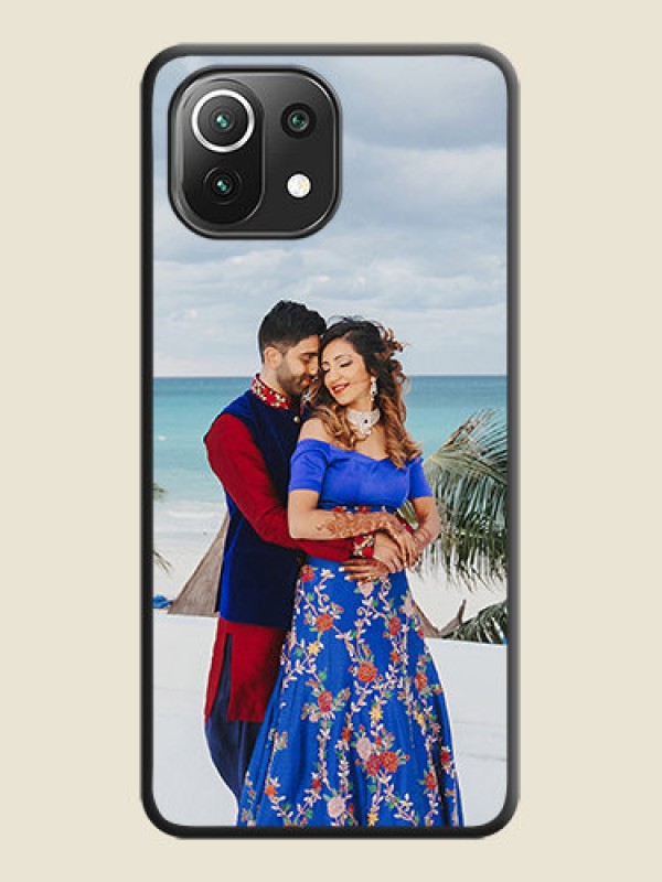 Custom Full Single Pic Upload On Space Black Personalized Soft Matte Phone Covers -Xiaomi Mi 11 Lite Ne 5G