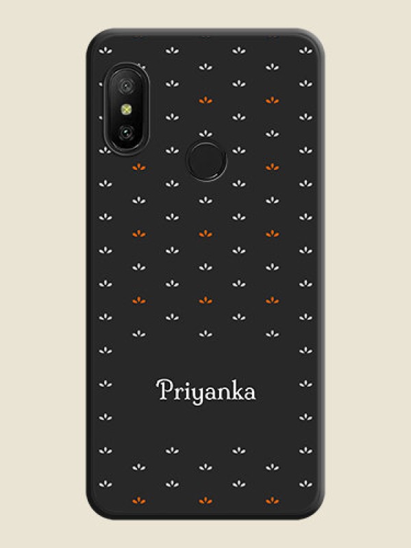 Custom Simple Pattern With Custom Text On Space Black Personalized Soft Matte Phone Covers -Xiaomi Mi A2 Lite