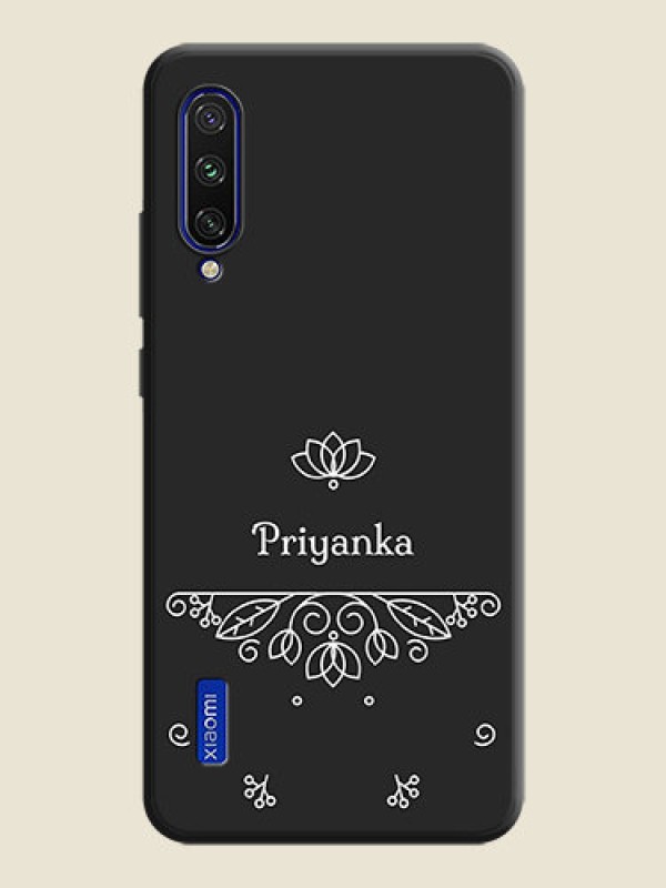 Custom Lotus Garden Custom Text On Space Black Personalized Soft Matte Phone Covers -Xiaomi Mi A3