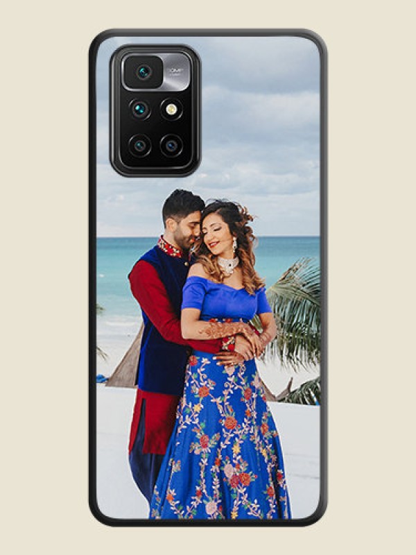 Custom Full Single Pic Upload On Space Black Personalized Soft Matte Phone Covers -Xiaomi Redmi 10 Prime 2022