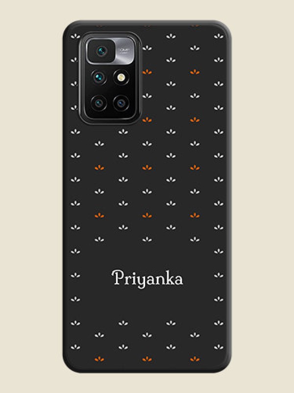 Custom Simple Pattern With Custom Text On Space Black Personalized Soft Matte Phone Covers -Xiaomi Redmi 10 Prime 2022