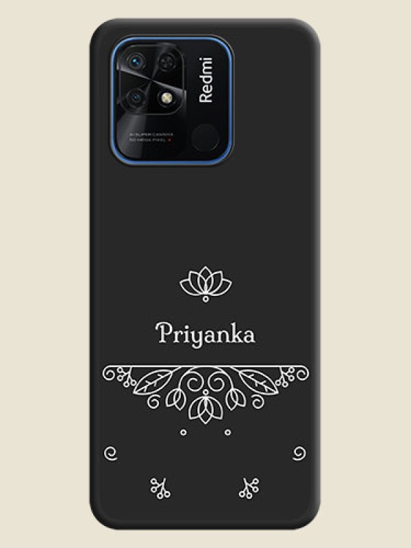 Custom Lotus Garden Custom Text On Space Black Personalized Soft Matte Phone Covers -Xiaomi Redmi 10