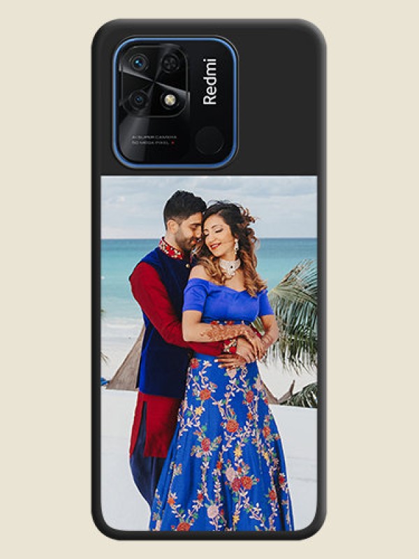 Custom Image Upload With Space Black Color On Custom Soft Matte Mobile Back Cover - Xiaomi Redmi 10