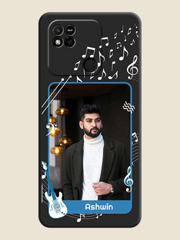 Custom Musical Theme Design with Text on Photo on Space Black Soft Matte Mobile Case - Xiaomi Redmi 10A Sport