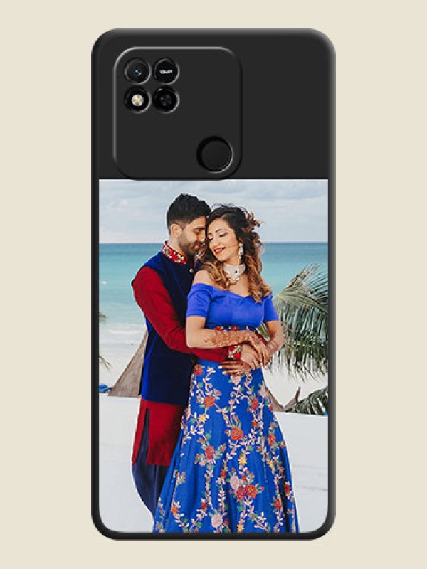Custom Image Upload With Space Black Color On Custom Soft Matte Mobile Back Cover - Xiaomi Redmi 10A Sport