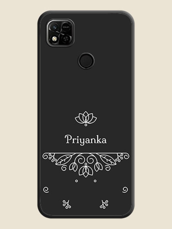 Custom Lotus Garden Custom Text On Space Black Personalized Soft Matte Phone Covers -Xiaomi Redmi 10A