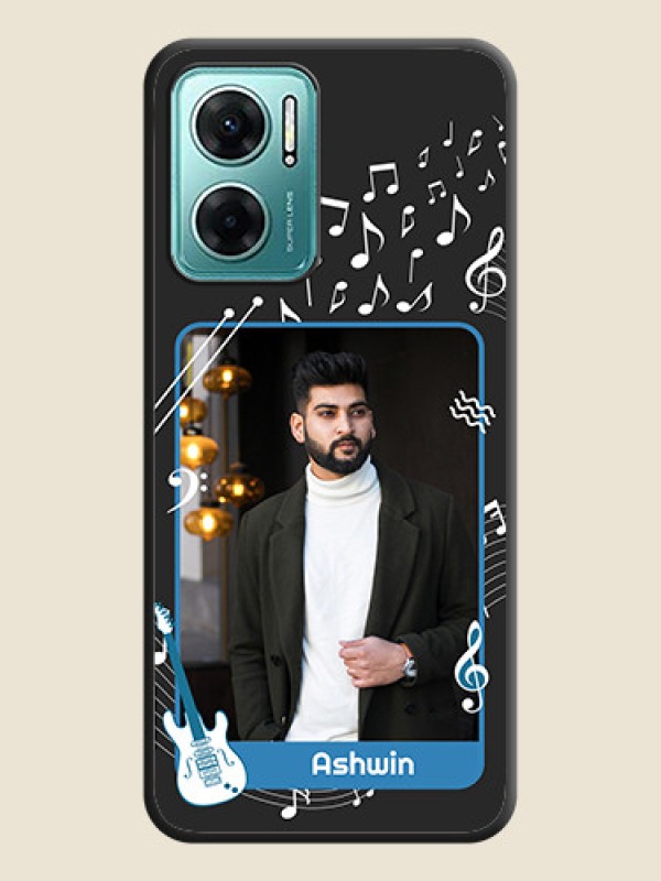 Custom Musical Theme Design with Text on Photo on Space Black Soft Matte Mobile Case - Xiaomi Redmi 11 Prime 5G