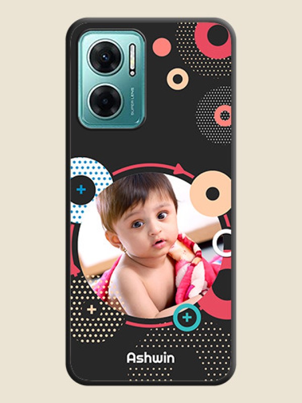 Custom Multicoloured Round Image on Personalised Space Black Soft Matte Cases - Xiaomi Redmi 11 Prime 5G