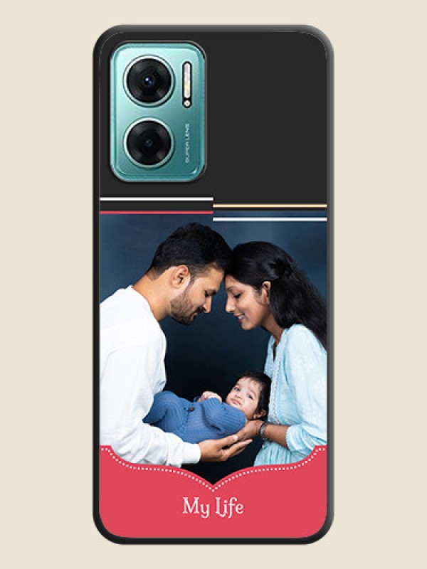 Custom Classic Plain Design with Name on Photo on Space Black Soft Matte Phone Cover - Xiaomi Redmi 11 Prime 5G
